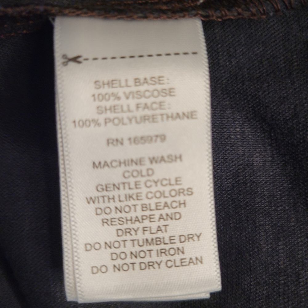 NEW CABLE & GAUGE  WOMENS SHORT SLEEVE FAUX LEATHER BROWN TOP-NWT - Picture 10 of 13
